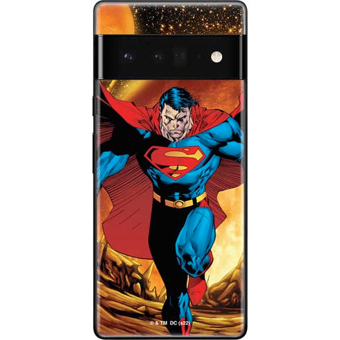 DC Comics Superman Action Pose Art By Jim Lee Google Pixel 6 Pro Skin